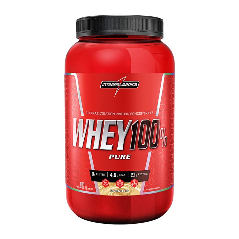 Whey 100 Hd é Bom Super Whey 100% Pure 907g - IntegralMédica | Suplementos Curitiba